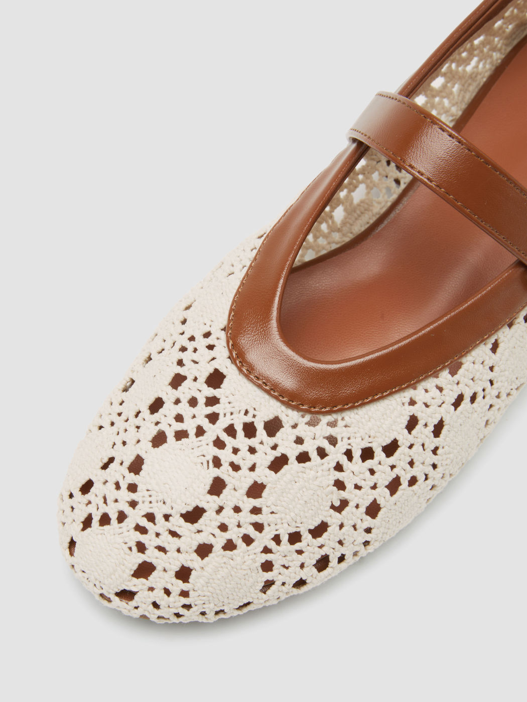 Christa Crochet Mary Jane Flats