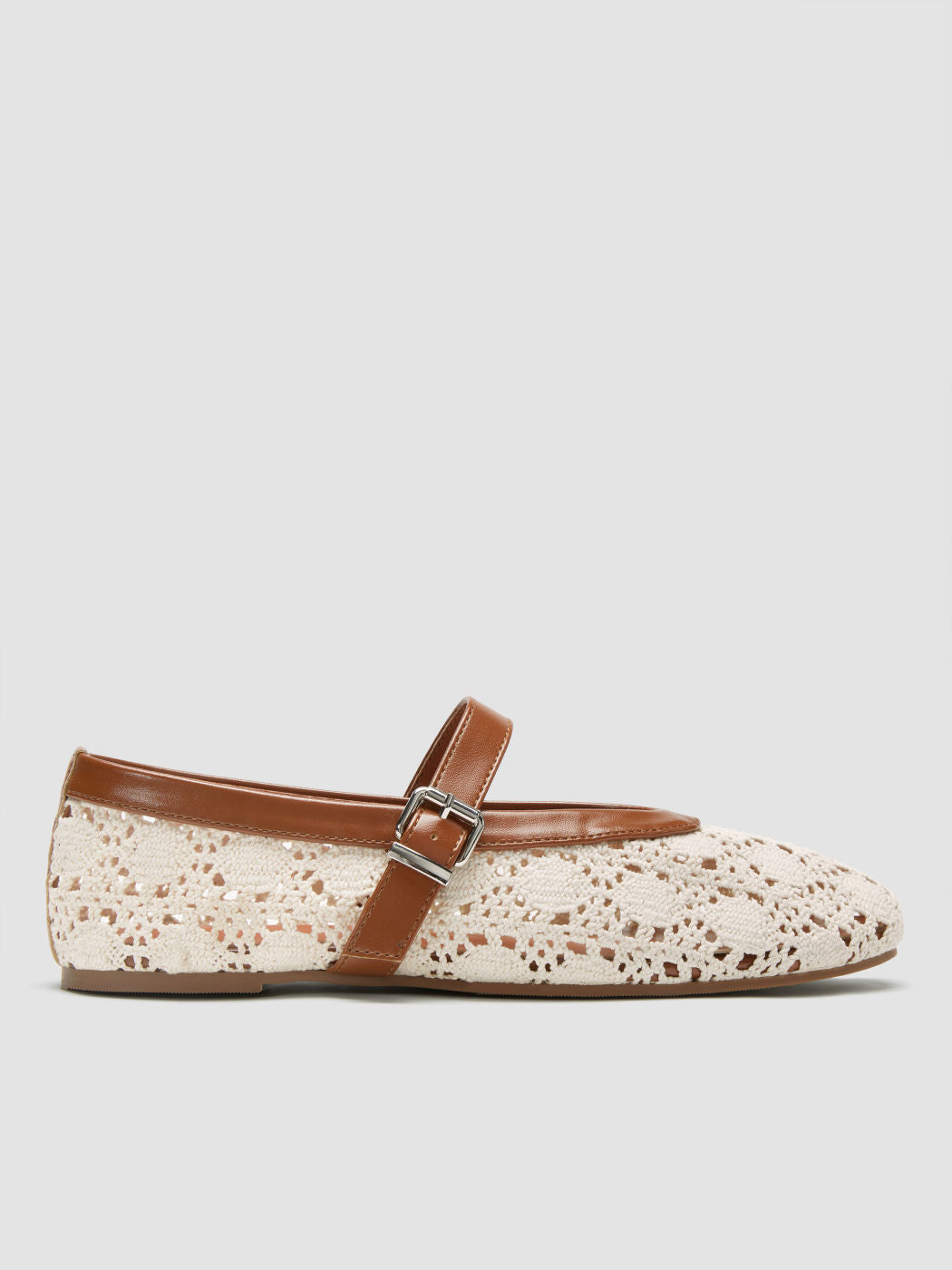 Christa Crochet Mary Jane Flats