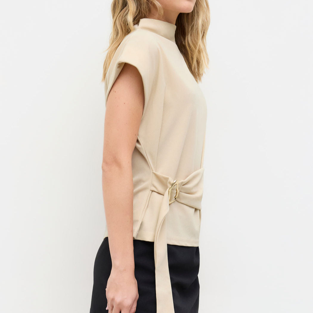 Camille Mock-Neck Dressy Top