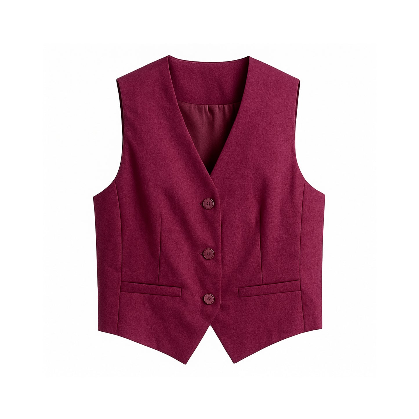 Jada - Gilet en lin-coton à boutons sur le devant
