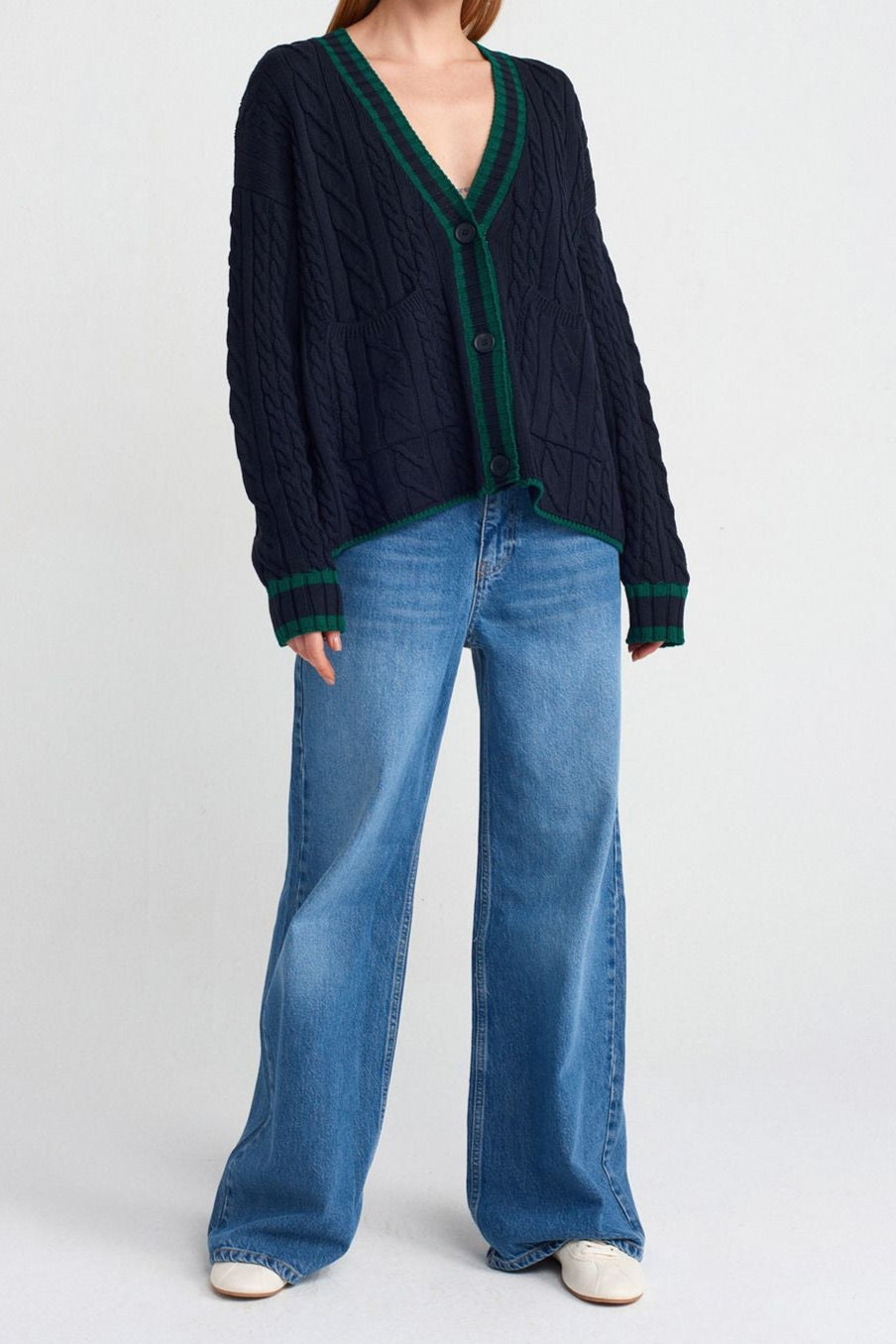 Paige Strickjacke mit Zopfmuster