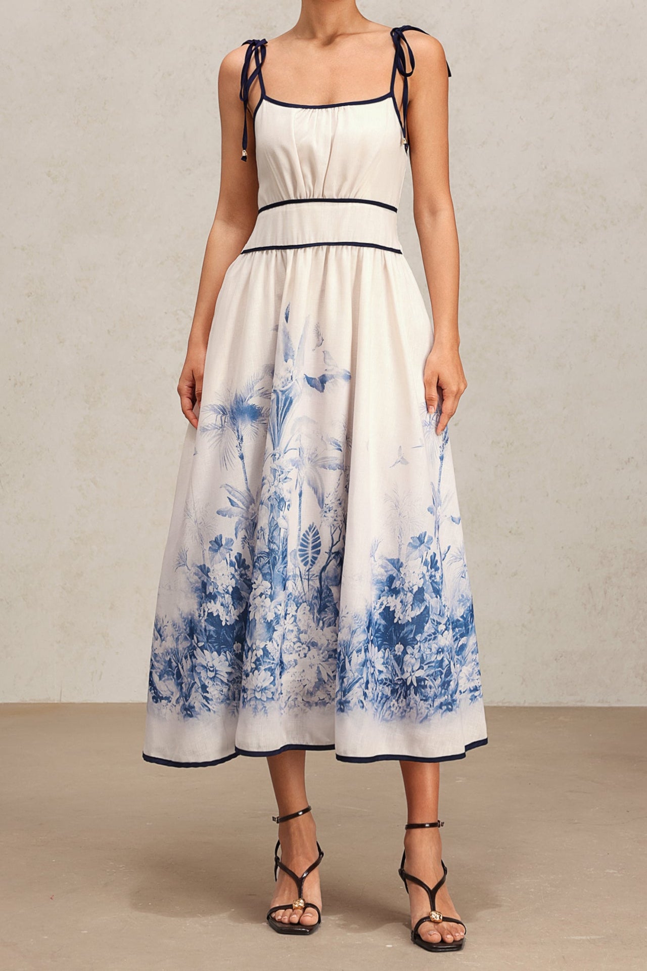Serena Tropical Printed Dress