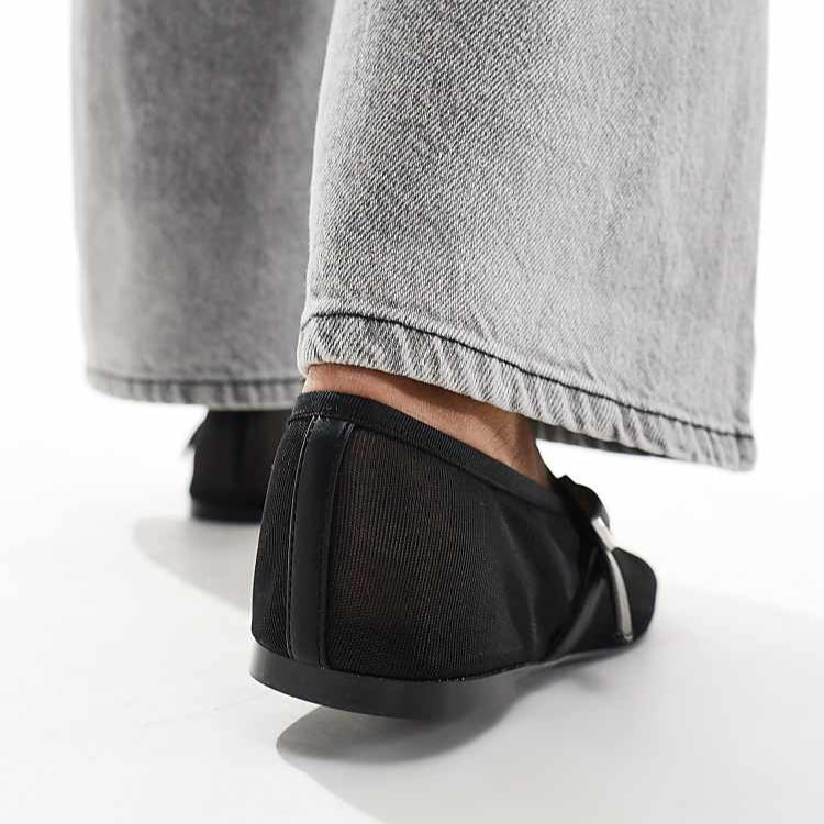 Tina Mesh Panel Ballet Flats