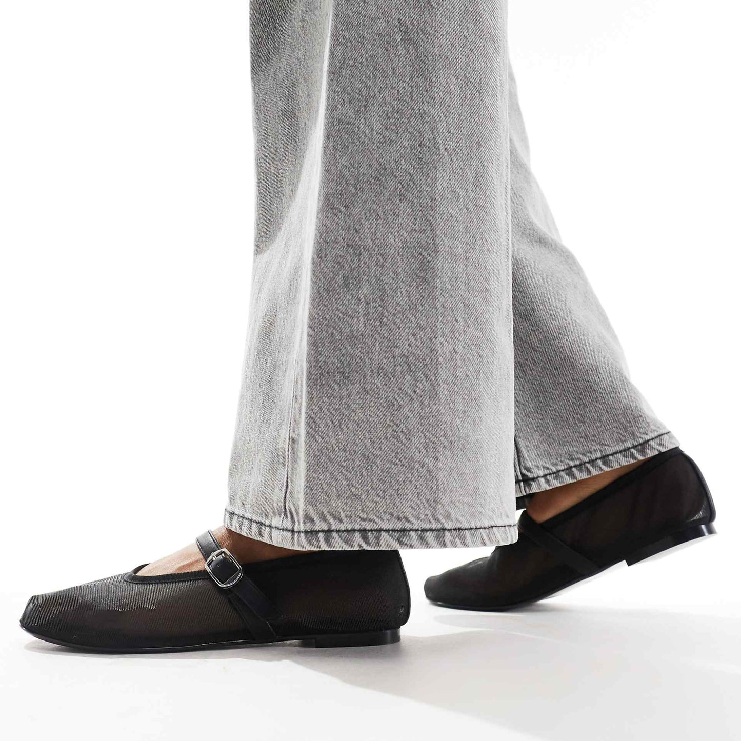 Tina Mesh Panel Ballet Flats
