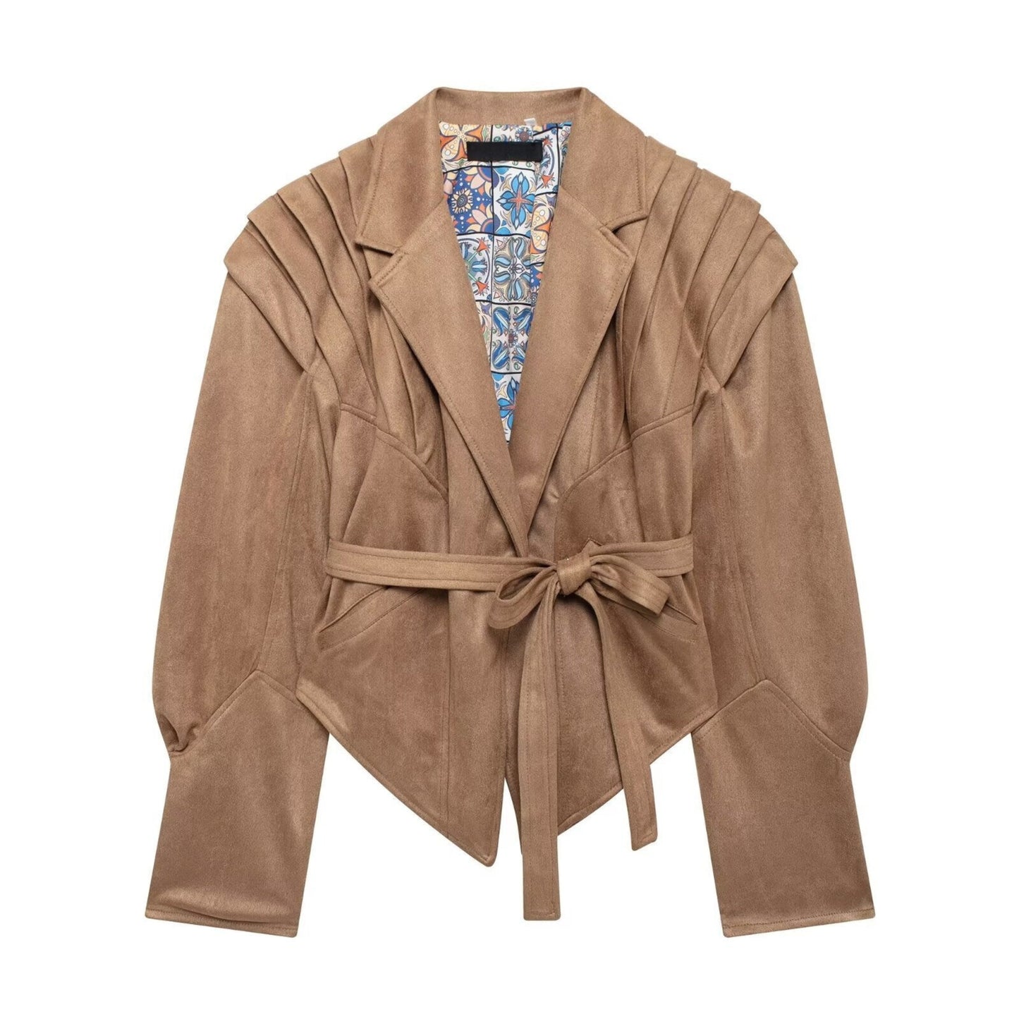 Emma Wildleder Blazer mit Gürtel