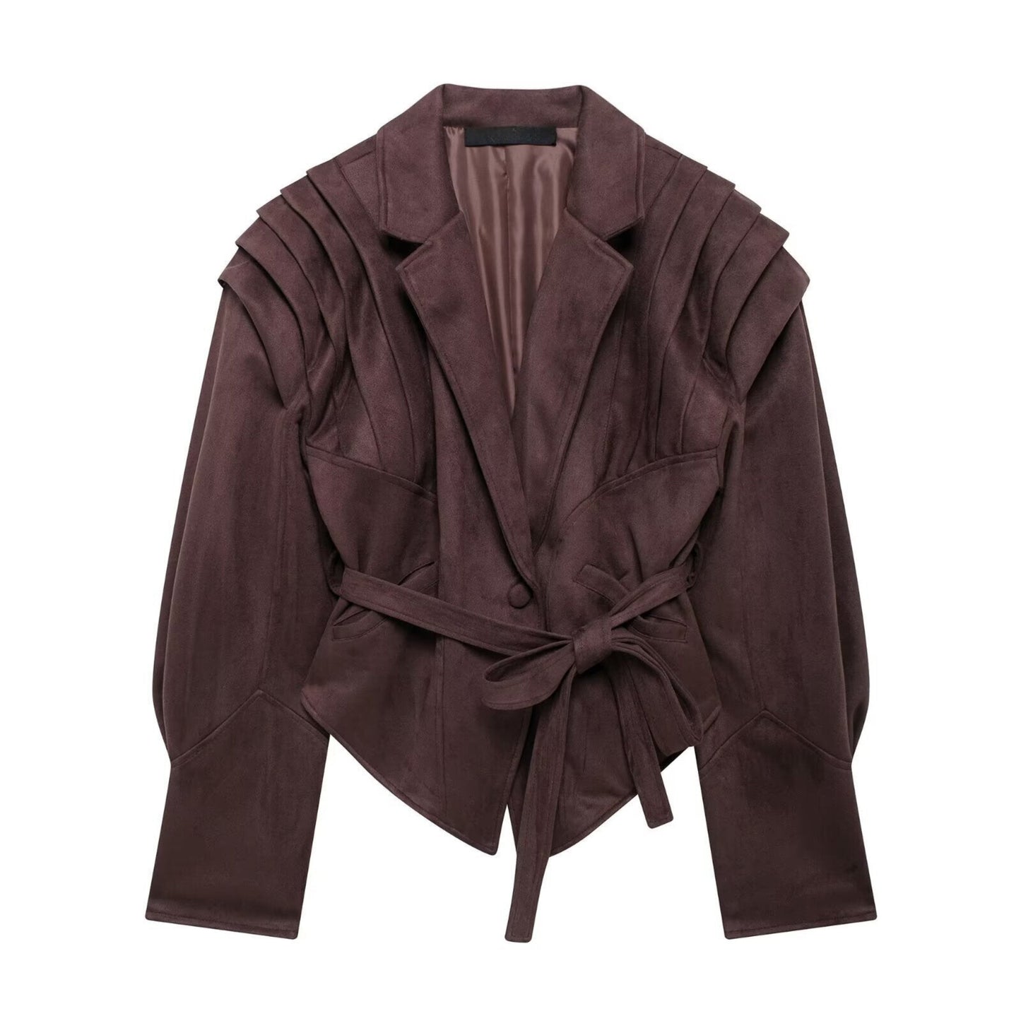 Emma Wildleder Blazer mit Gürtel