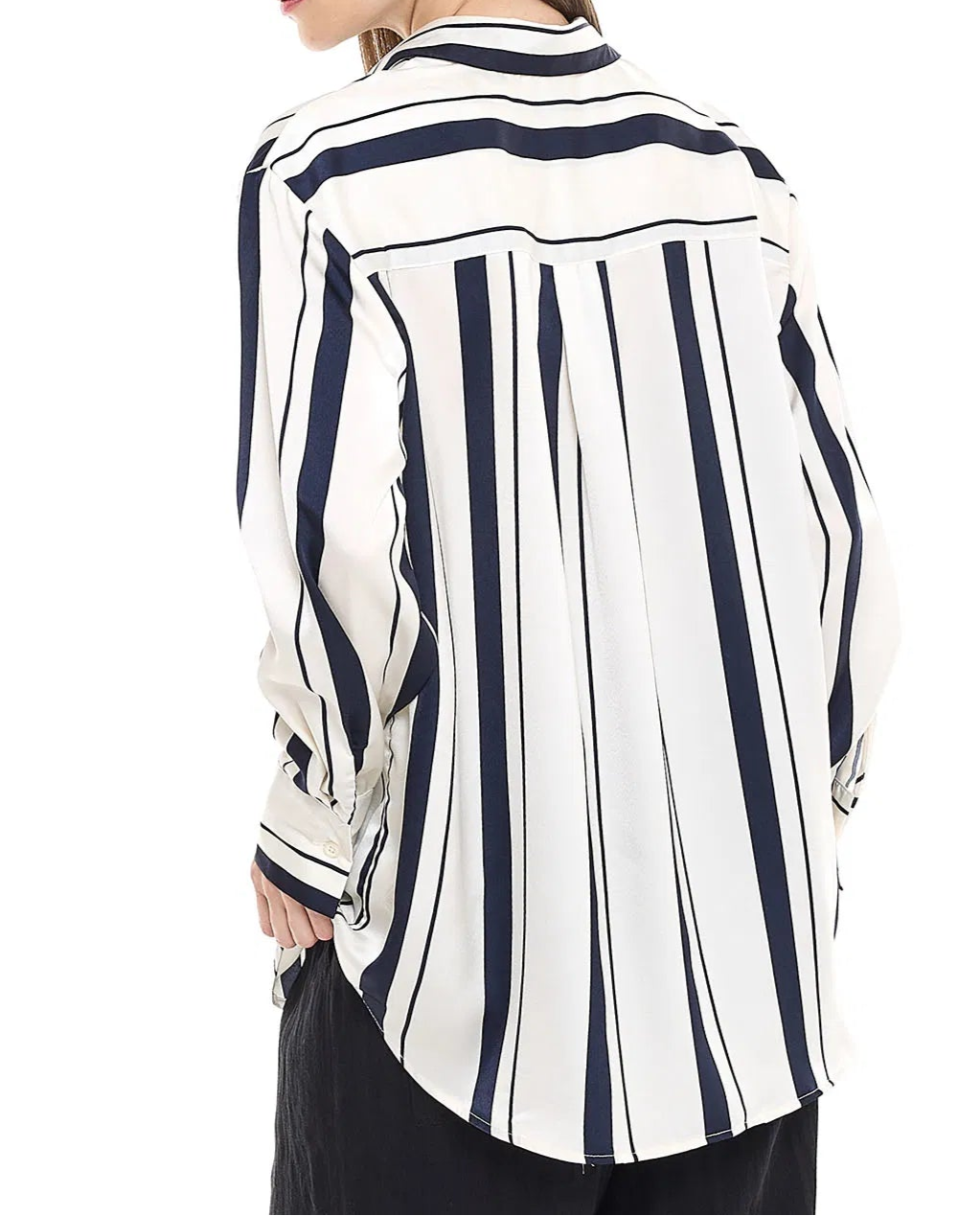 Esther Striped Long Sleeve Button-Down Shirt
