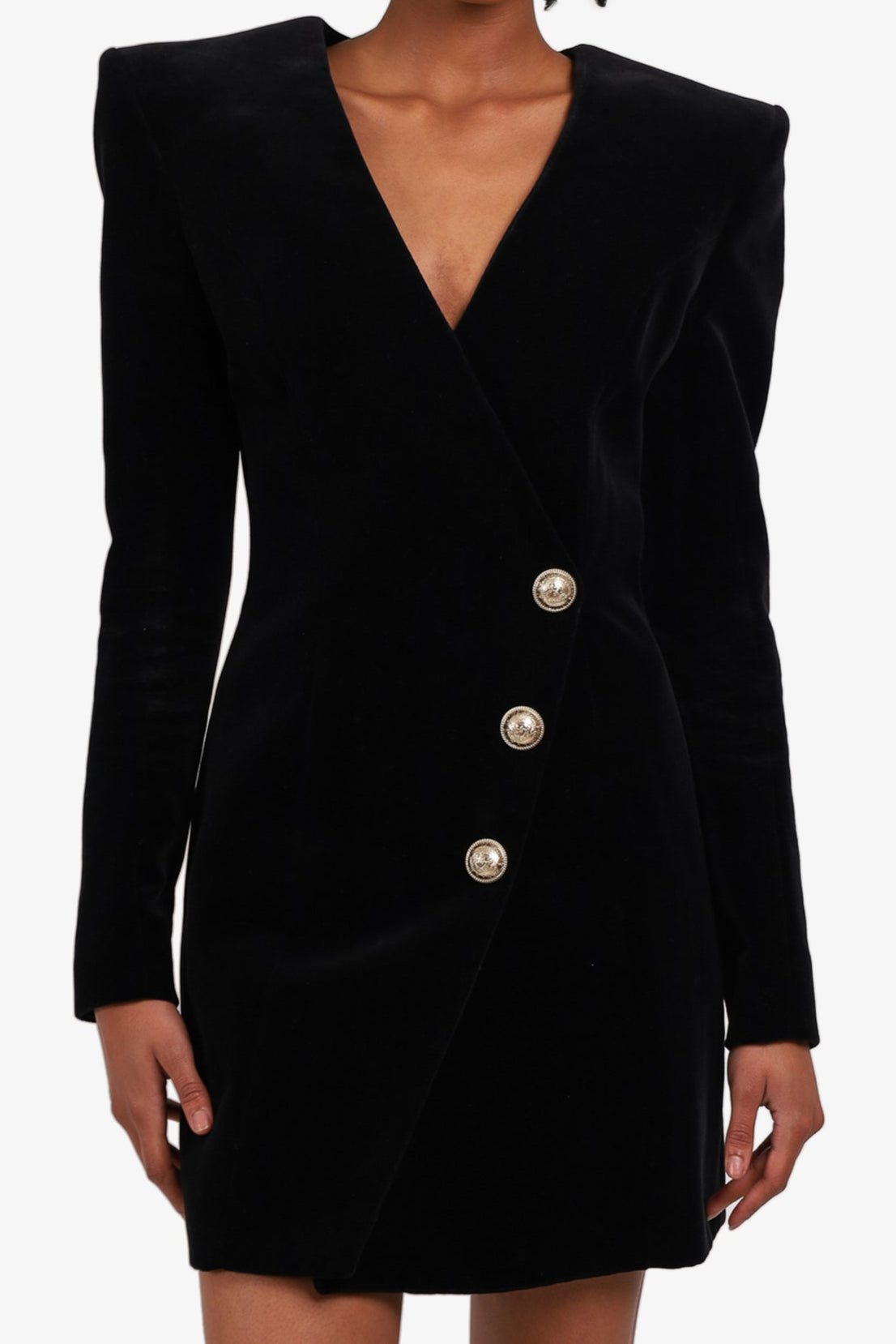 Jerri Gouden Knoop Blazer Jurk