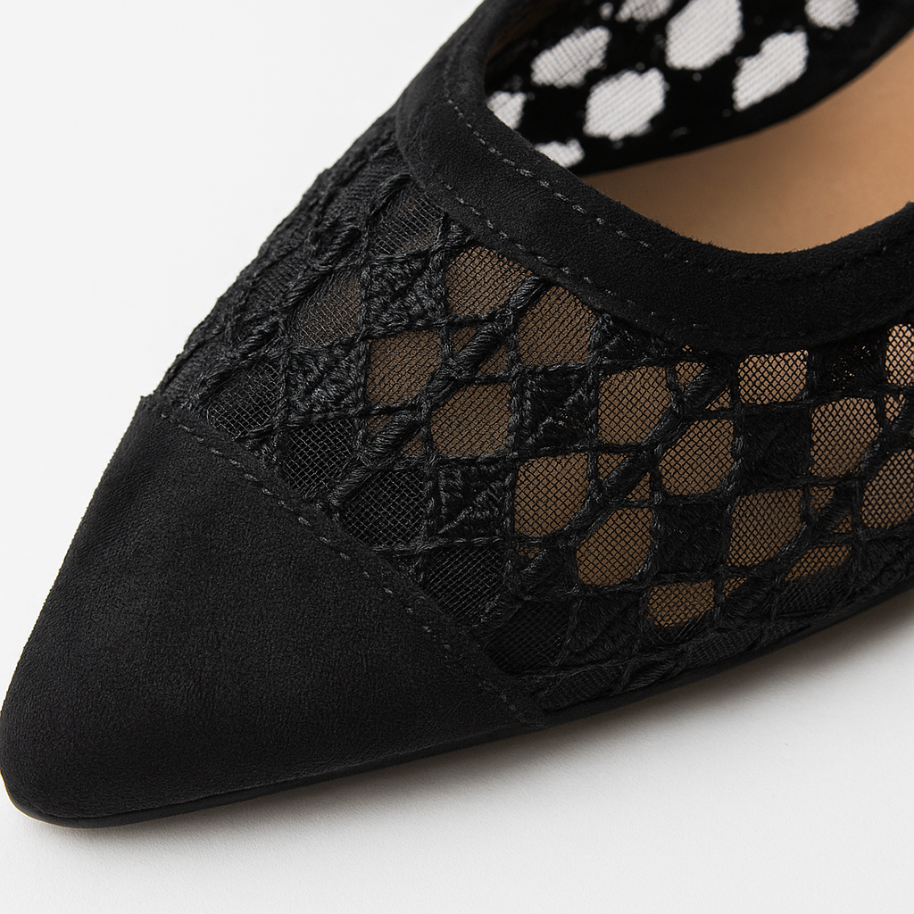 Roxy Pointed Toe Mesh Flats