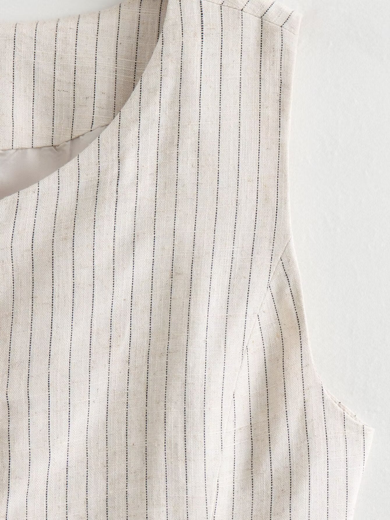 Maggie Buttoned Pinstripe Vest