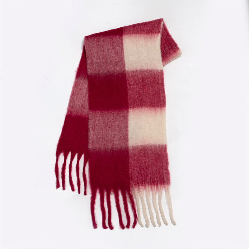 Quinn Tassel Plaid-Schal