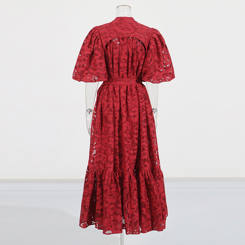 Persephone Maxi jurk met pofmouwen