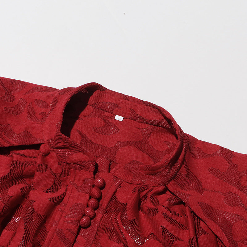 Persephone Maxi jurk met pofmouwen