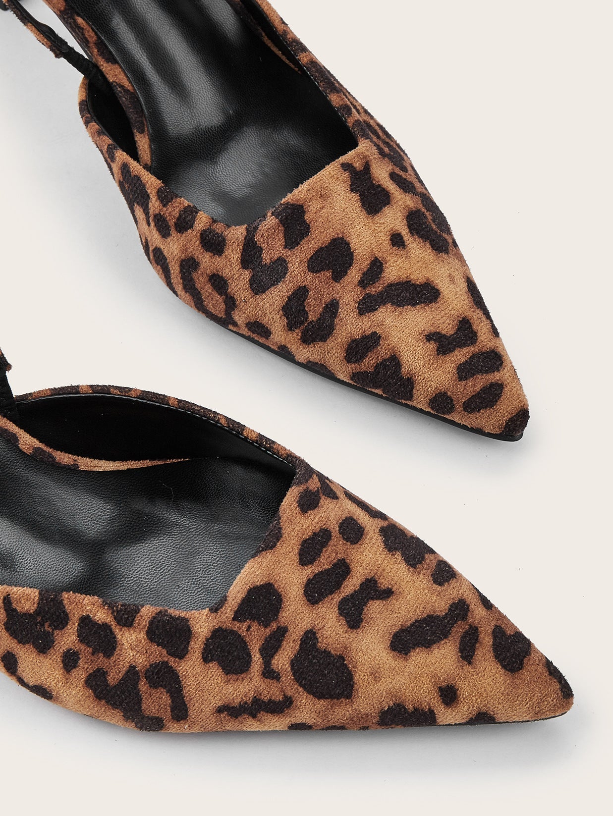 Jalen Leopard Print Slingback Kitten Heels