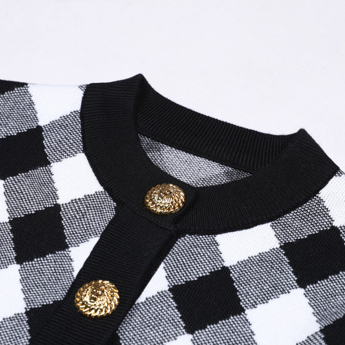Maxime Gold Knopf Strickjacke