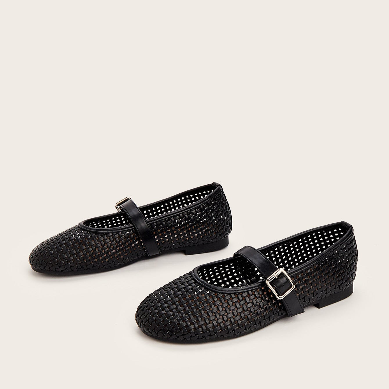 Calina Woven Leather Flats
