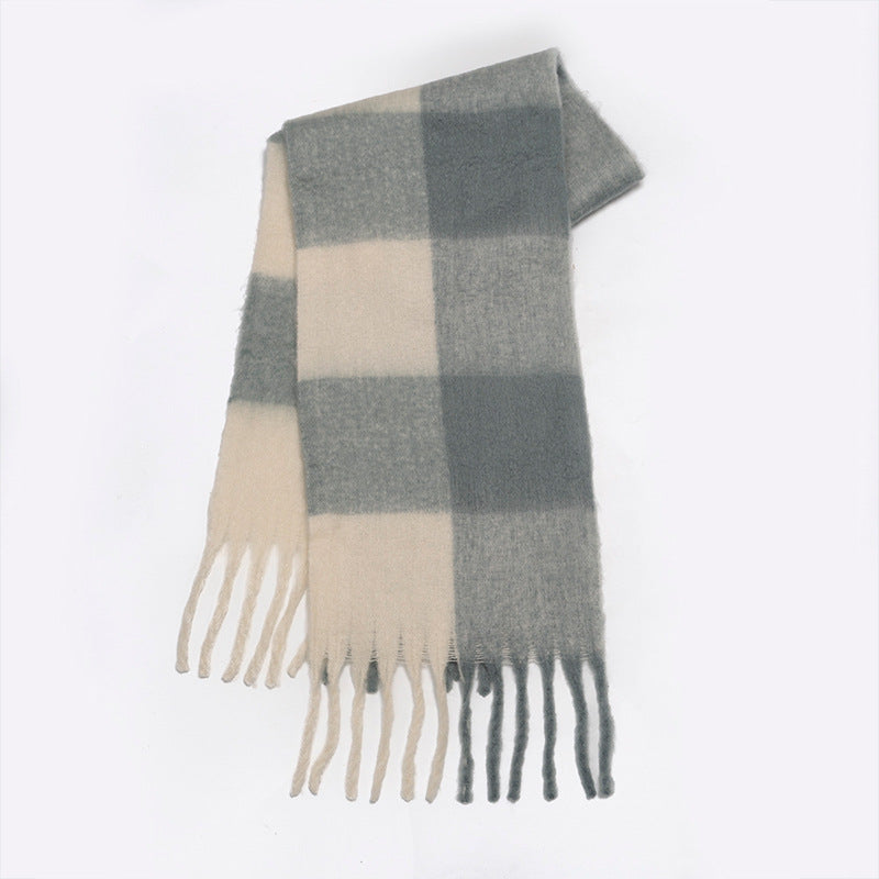 Quinn Tassel Plaid-Schal