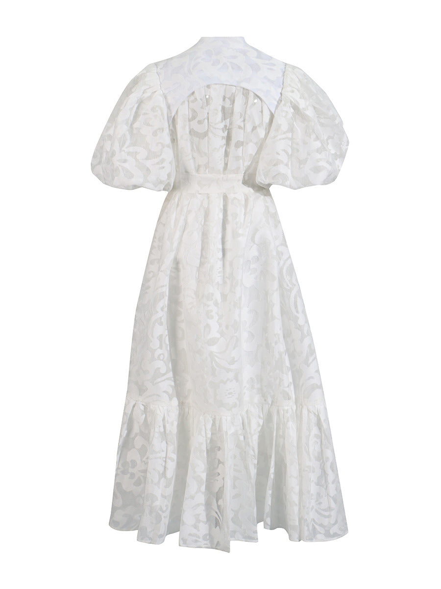 Persephone Maxi jurk met pofmouwen