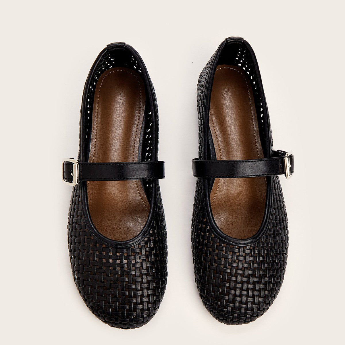 Calina Woven Leather Flats