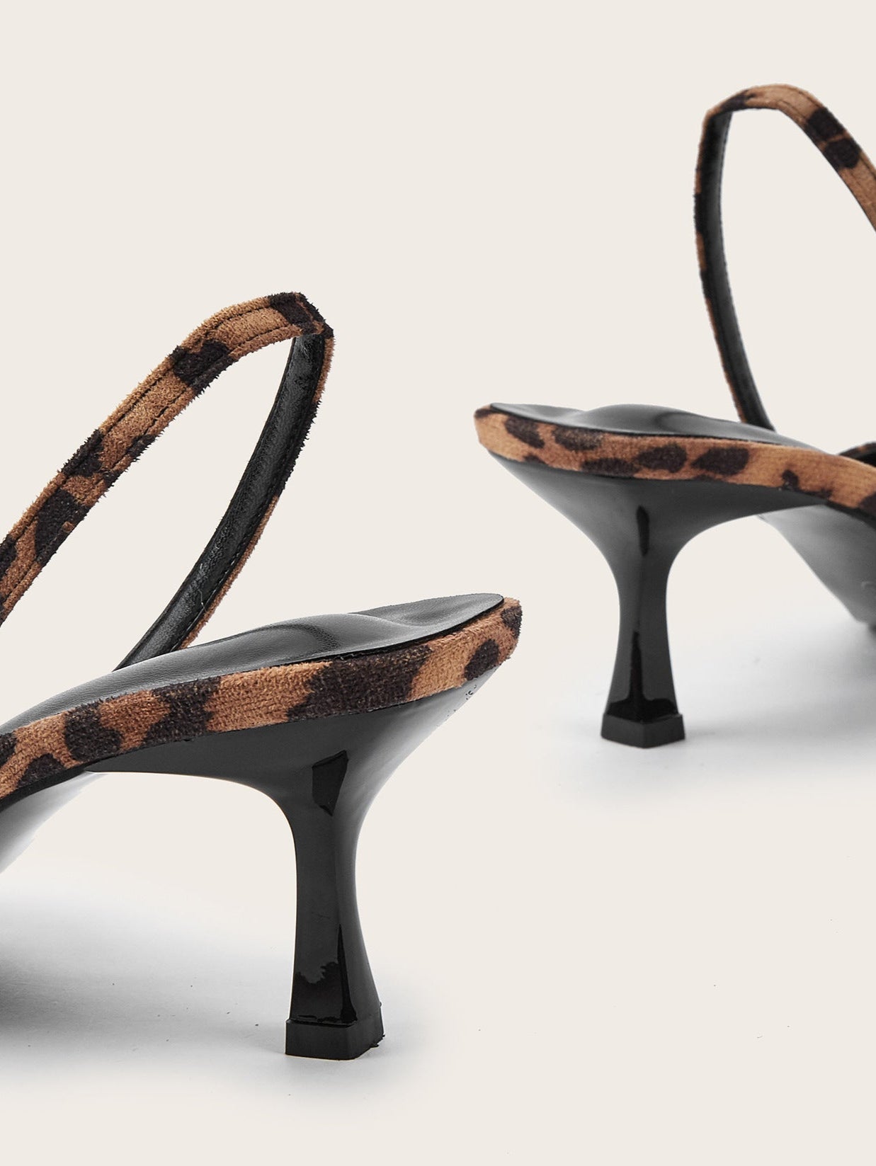 Jalen Leopard Print Slingback Kitten Heels