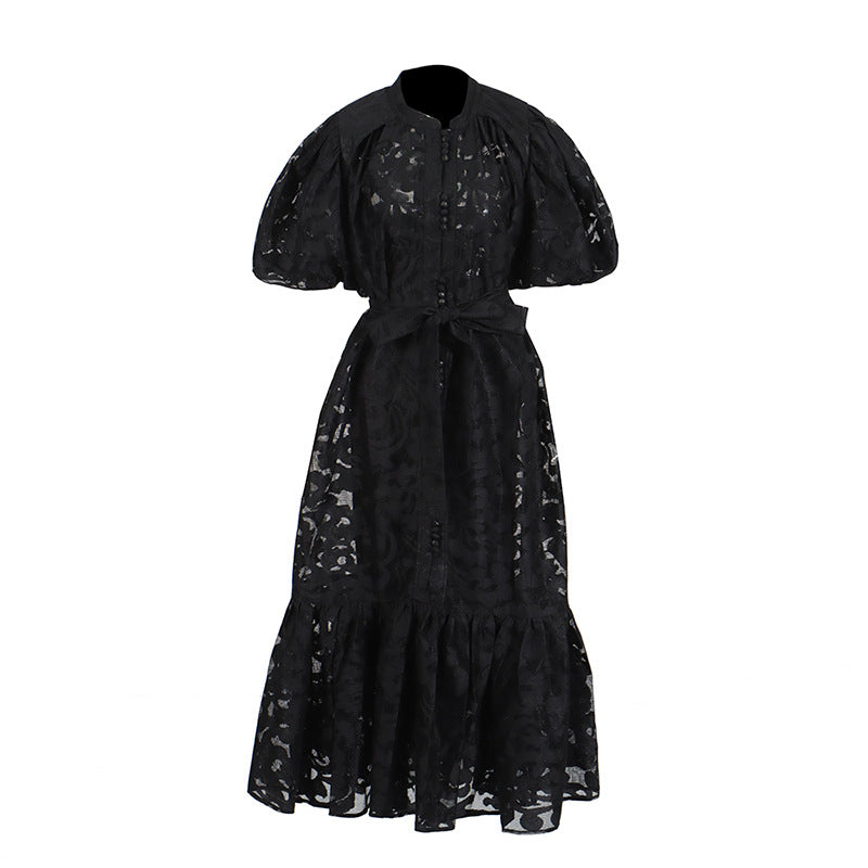 Persephone Maxi jurk met pofmouwen