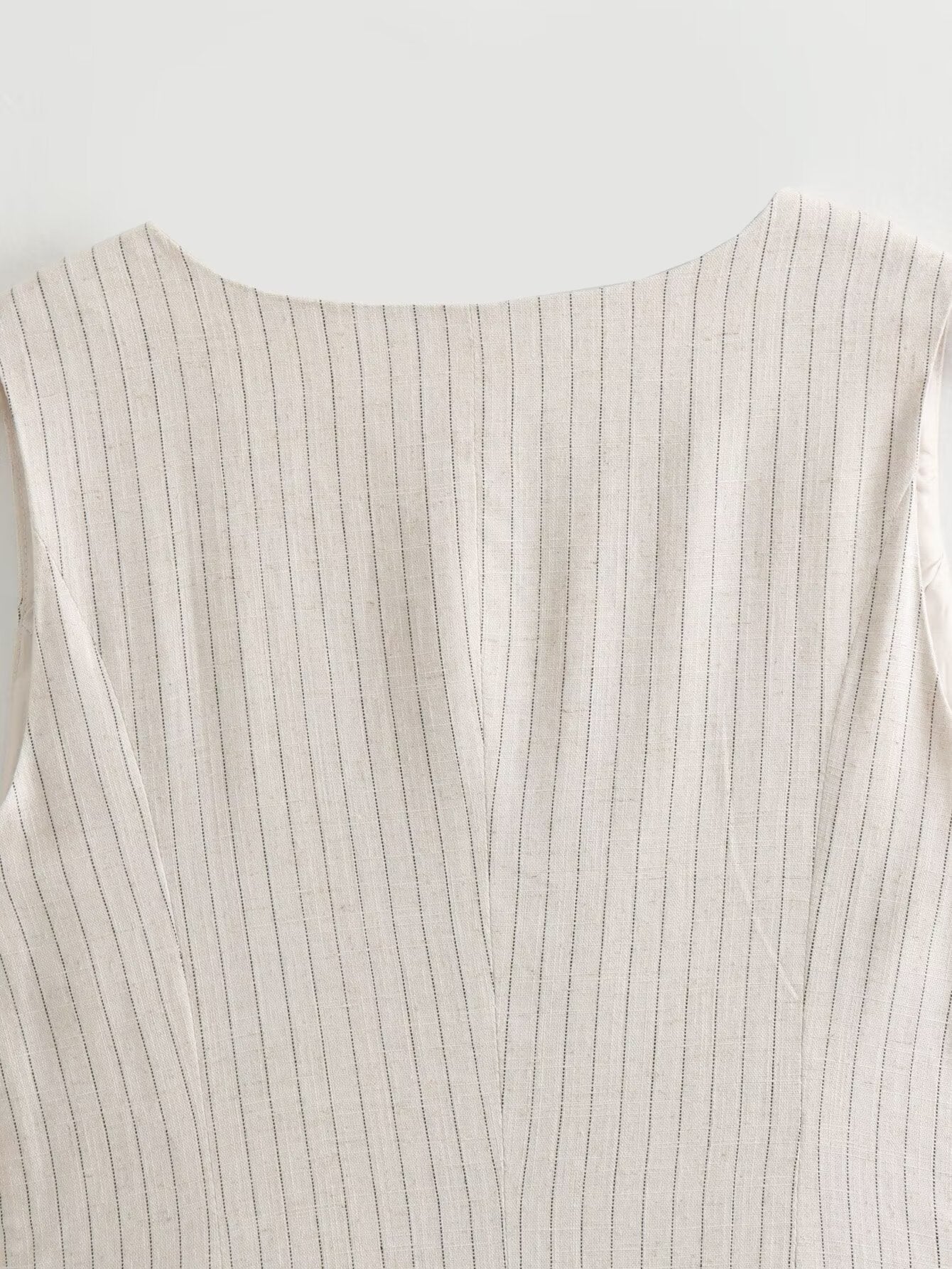 Maggie Buttoned Pinstripe Vest