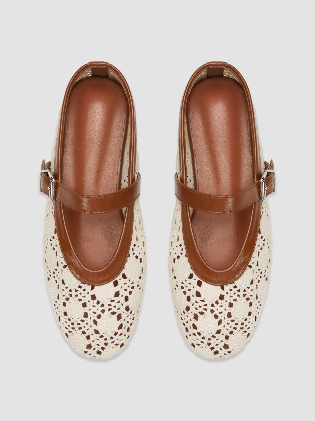 Christa Crochet Mary Jane Flats