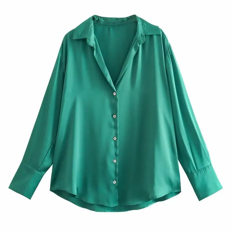 Juliet Satin Style Button down Shirt