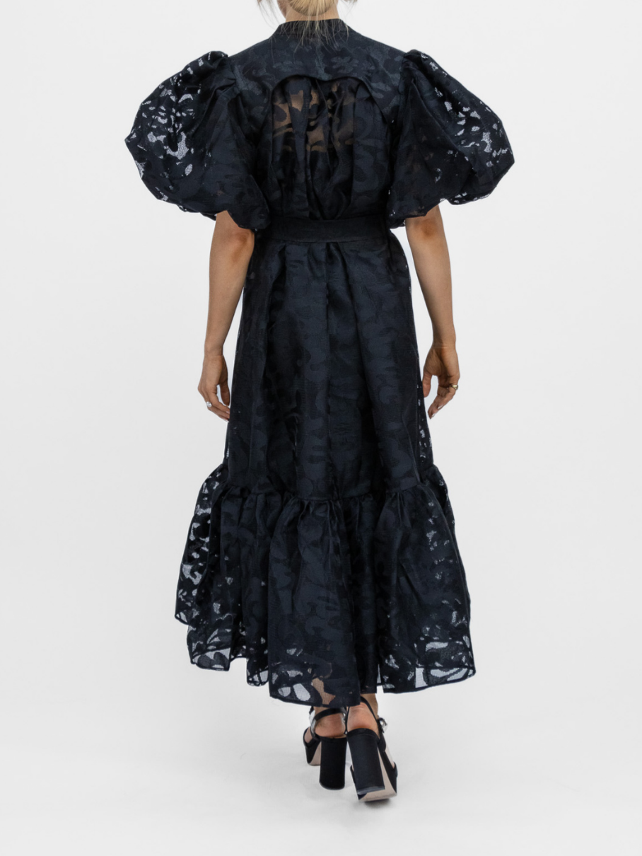 Persephone Maxi jurk met pofmouwen