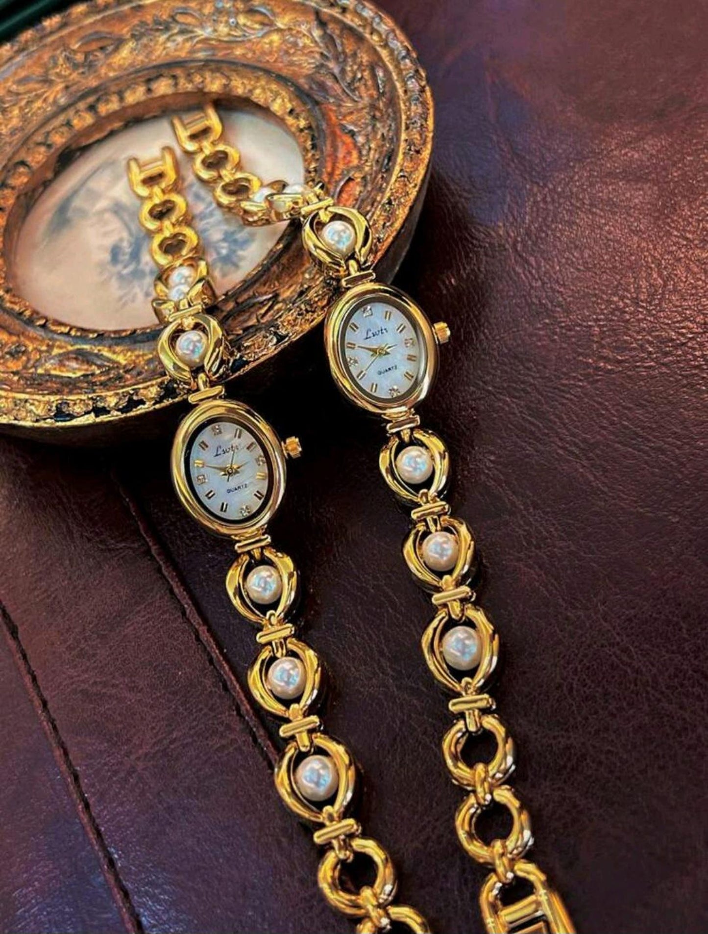 Montre vintage intemporelle en perles