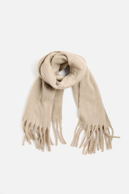 Penelope Plain Fringed Chunky Scarf