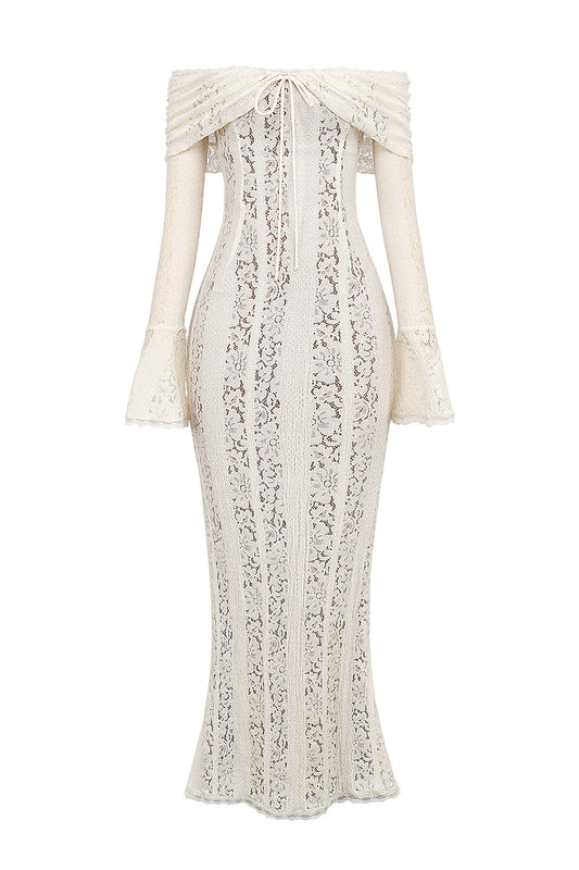Robe longue en dentelle Maria