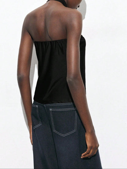 Reid Gold Accent Halter Top