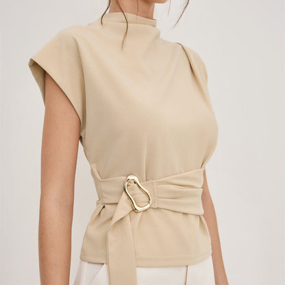 Camille Mock-Neck Dressy Top