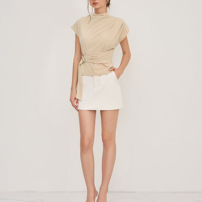 Camille Mock-Neck Dressy Top