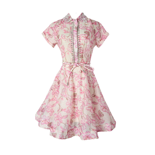 Belle Embellished Floral Mini Dress