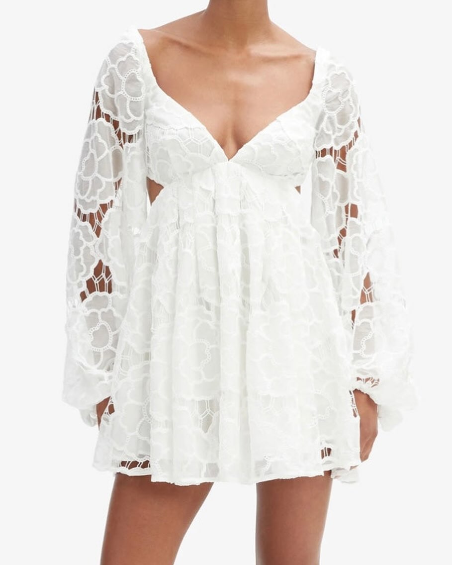 Primavera - Robe babydoll brodée