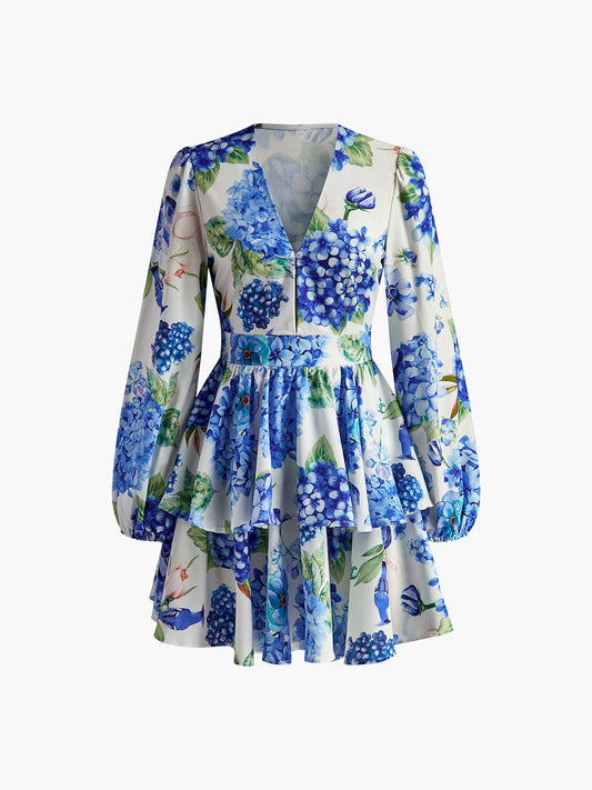 Lark - Robe à manches bulles avec fleurs
