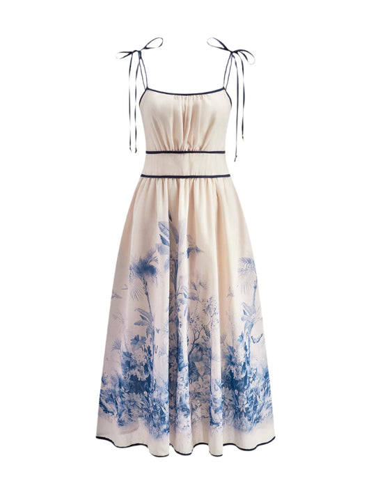 Serena Tropical Printed Dress