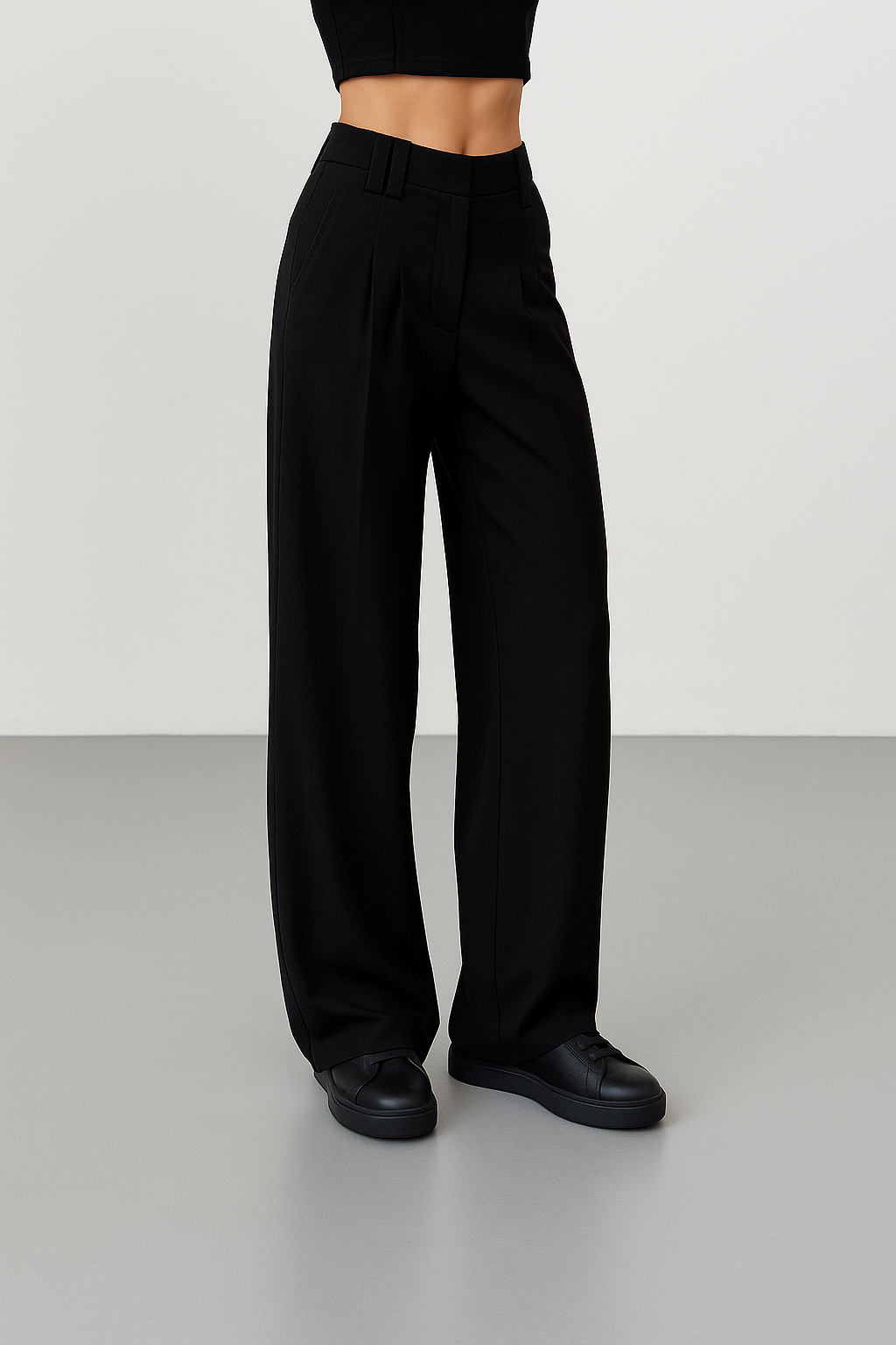 Pam Wide-Leg Pleated Pants