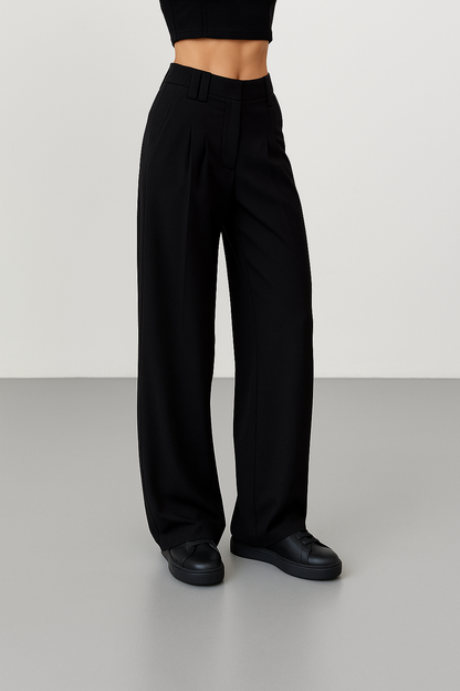 Pam Wide-Leg Pleated Pants