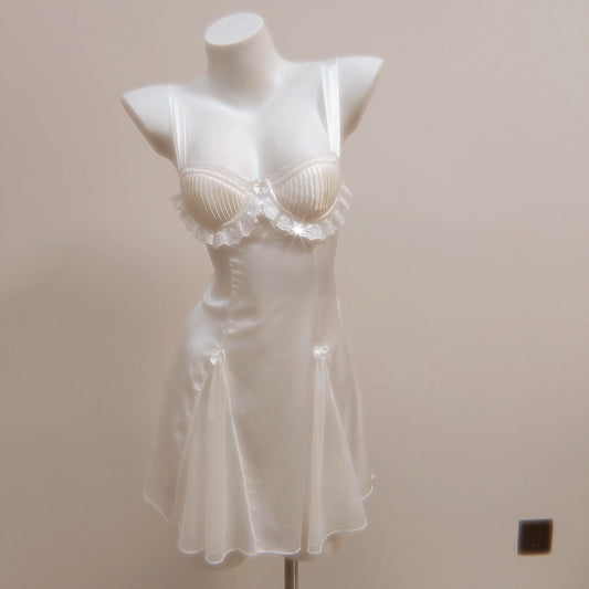Amelie Satin Vintage Slip Dress