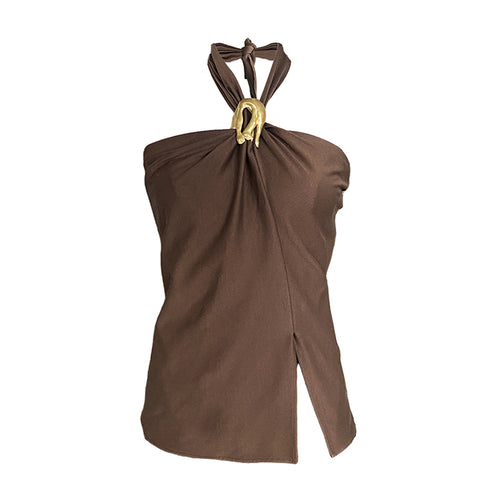 Reid Gold Accent Halter Top