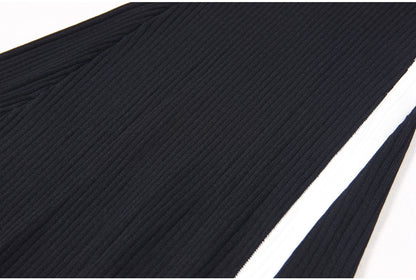 Rowena Geripptes Midikleid mit Rundhalsausschnitt