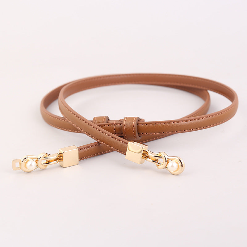 Ceinture en cuir mince Mia