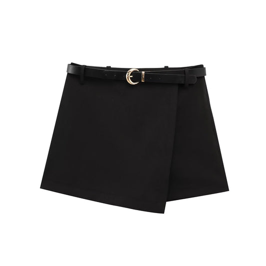 Lula Skort mit Gürtel und Wickelfront