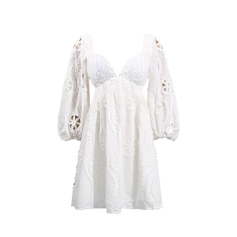 Primavera - Robe babydoll brodée