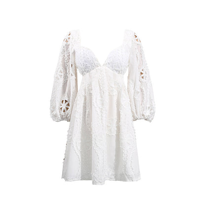 Primavera - Robe babydoll brodée