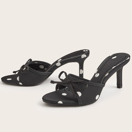 Danay Bow Polka Dot Heels