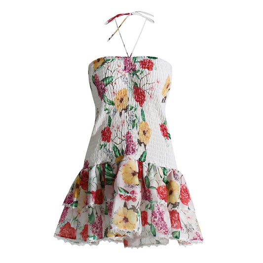 Jazlynn Floral Halter Dress